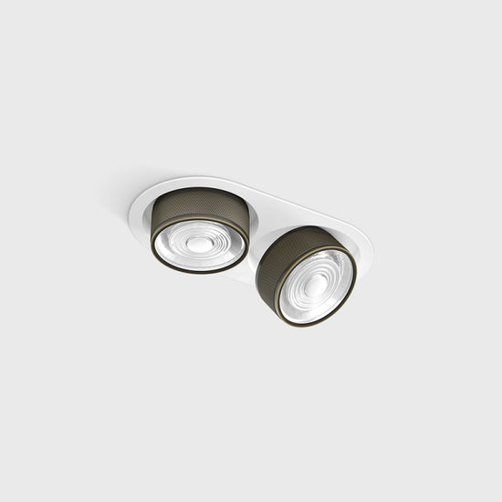 Spot LED încastrat orientabil dublu SOL IN MINI X2 Alb/Bronz - Decorevo