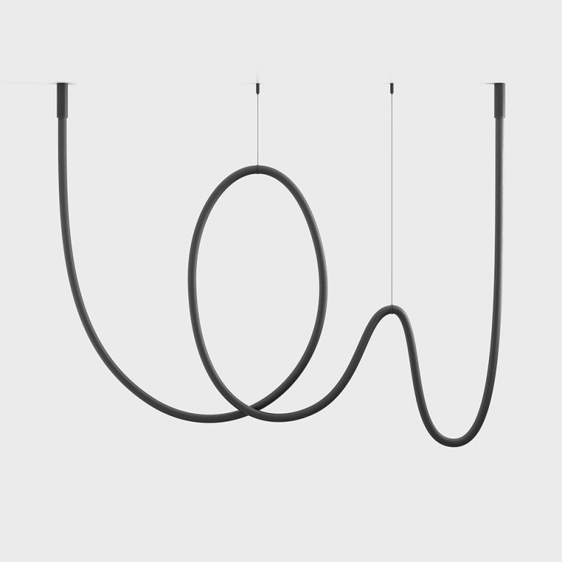 Pandantiv LED SNAKE 5000 – tub plasă metalică D32mm, L5000mm, 80W, IP44
