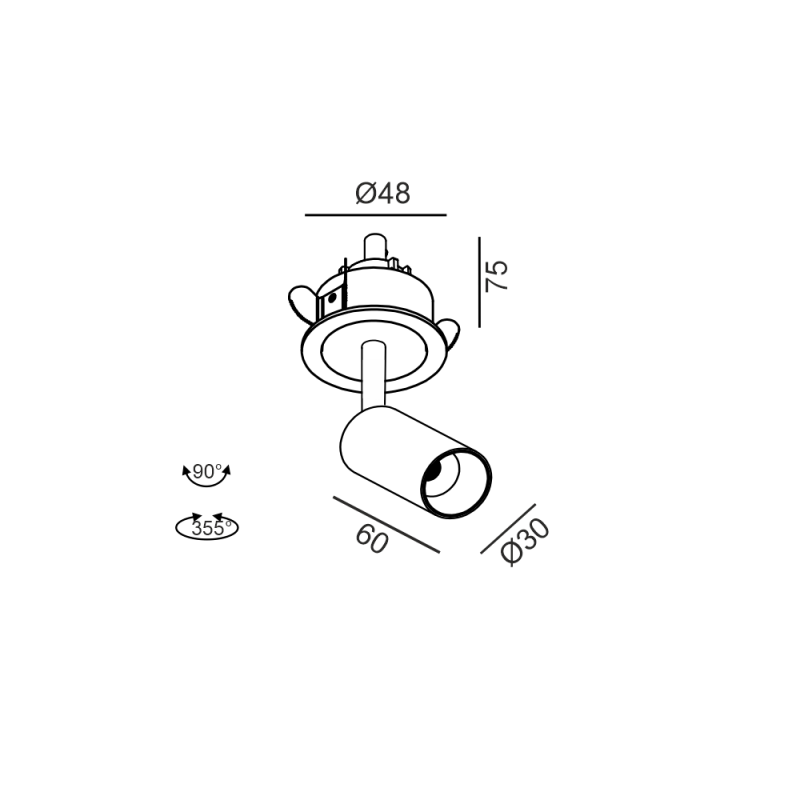 NANO TUB S TRIM - schema dimensiuni
