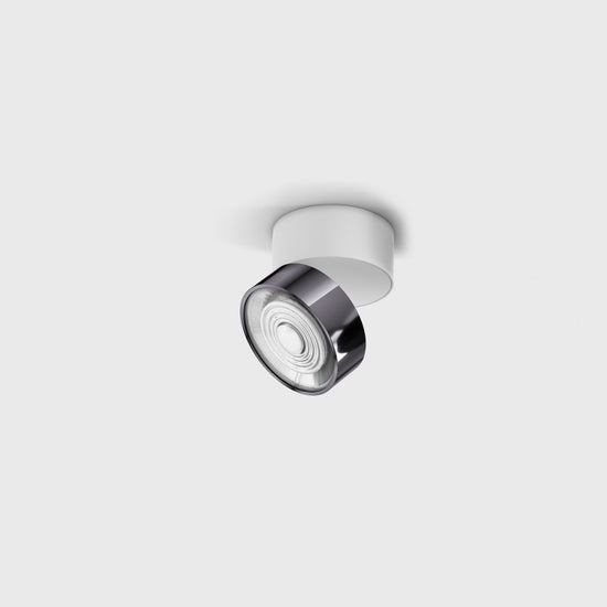 Spot LED aplicat orientabil SOL SURF MINI Alb/Diamond Black - Decorevo