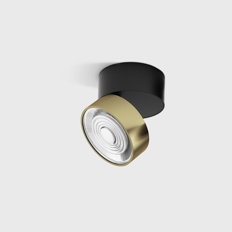 Spot LED aplicat orientabil SOL SURF Negru/Alamă - Decorevo