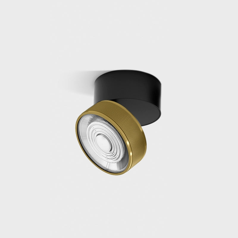 Spot LED aplicat orientabil SOL SURF Negru/Alamă (finisaj nou) - Decorevo
