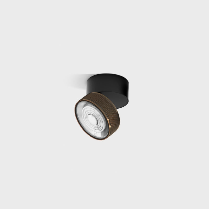 Spot LED aplicat orientabil SOL SURF MINI Negru/Cupru (finisaj nou) - Decorevo