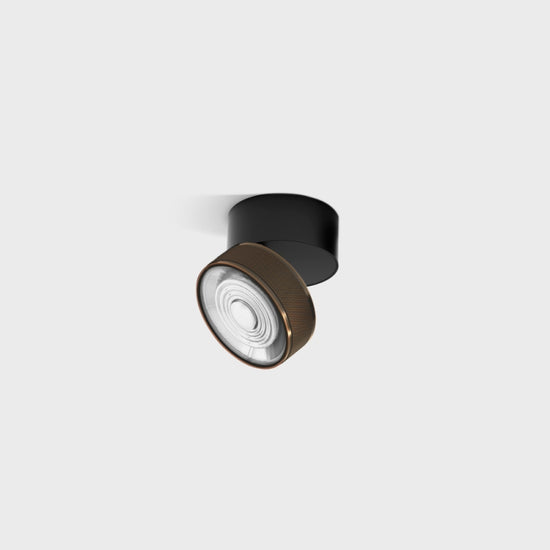 Spot LED aplicat orientabil SOL SURF MINI Negru/Cupru (finisaj nou) - Decorevo