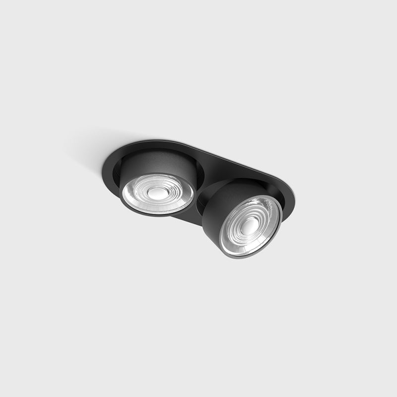 Spot LED încastrat orientabil dublu SOL IN MINI X2 Negru - Decorevo