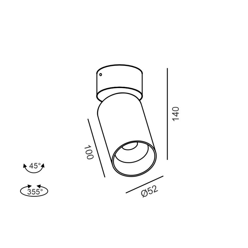 TUB M SA 90 - schema dimensiuni