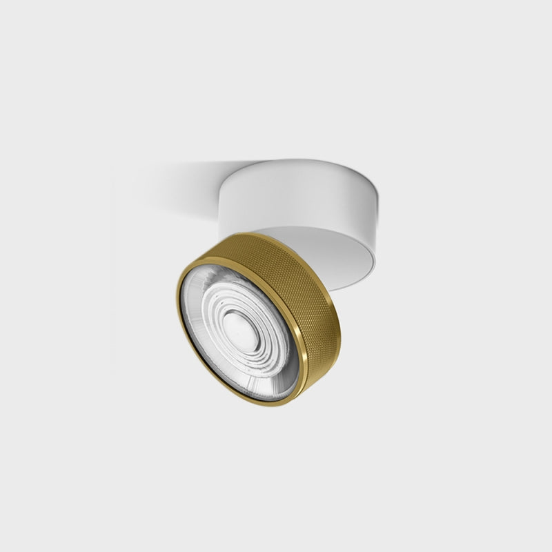 Spot LED aplicat orientabil SOL SURF Alb/Alamă (finisaj nou) - Decorevo