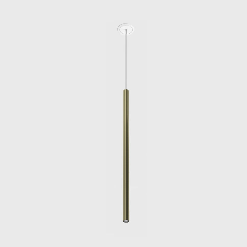 Corp de iluminat LED suspendat TUB XS P NANO – D15mm, H600mm, bază încastrată cu ramă, IP20