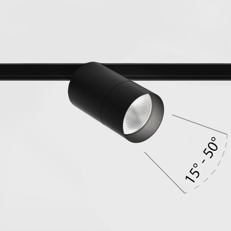 Spot LED IN LINE ZOOM – D52mm, H90mm, 13W, unghi reglabil, 48V DC, IP20