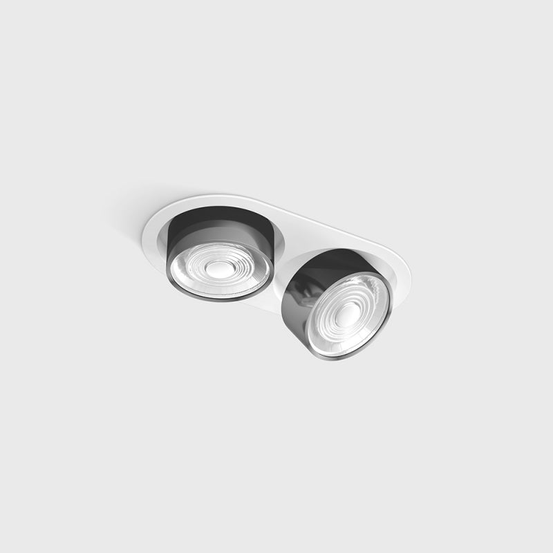 Spot LED încastrat orientabil dublu SOL IN MINI X2 Alb/Crom - Decorevo