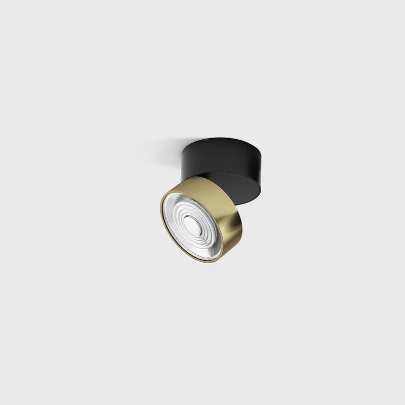 Spot LED aplicat orientabil SOL SURF MINI Negru/Alamă - Decorevo