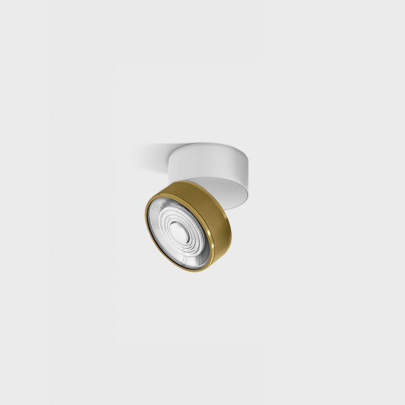 Spot LED aplicat orientabil SOL SURF MINI Alb/Alamă (finisaj nou) - Decorevo