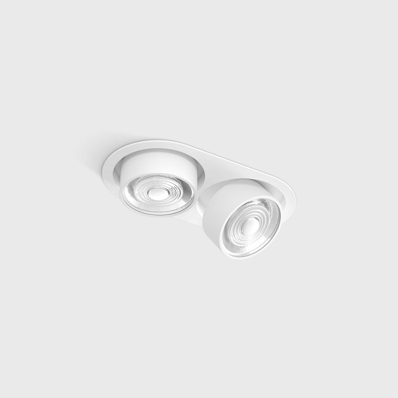 Spot LED încastrat orientabil dublu SOL IN MINI X2 Alb - Decorevo