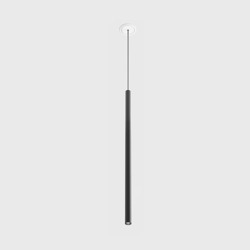 Corp de iluminat LED suspendat TUB XS P NANO – D15mm, H600mm, bază încastrată cu ramă, IP20