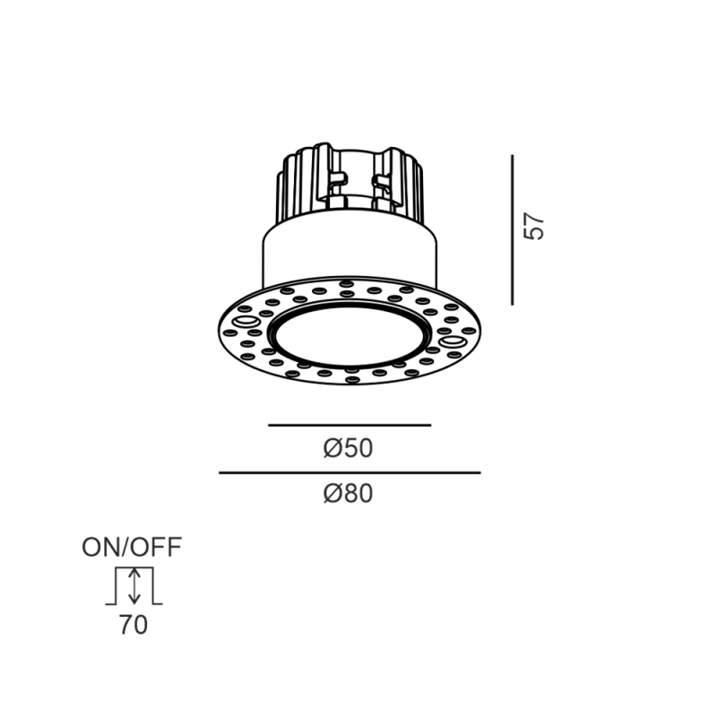 INVISIBLE MINI R - schema dimensiuni