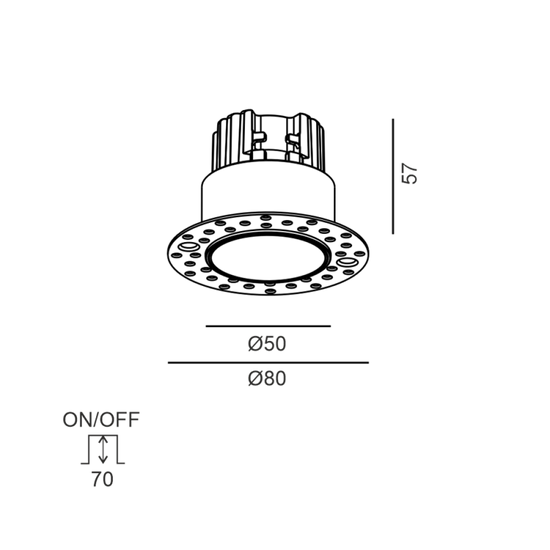 INVISIBLE MINI R - schema dimensiuni