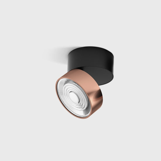Spot LED aplicat orientabil SOL SURF Negru/Cupru - Decorevo