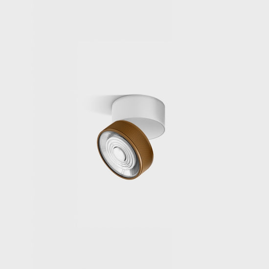 Spot LED aplicat orientabil SOL SURF MINI Alb/Cafeniu - Decorevo