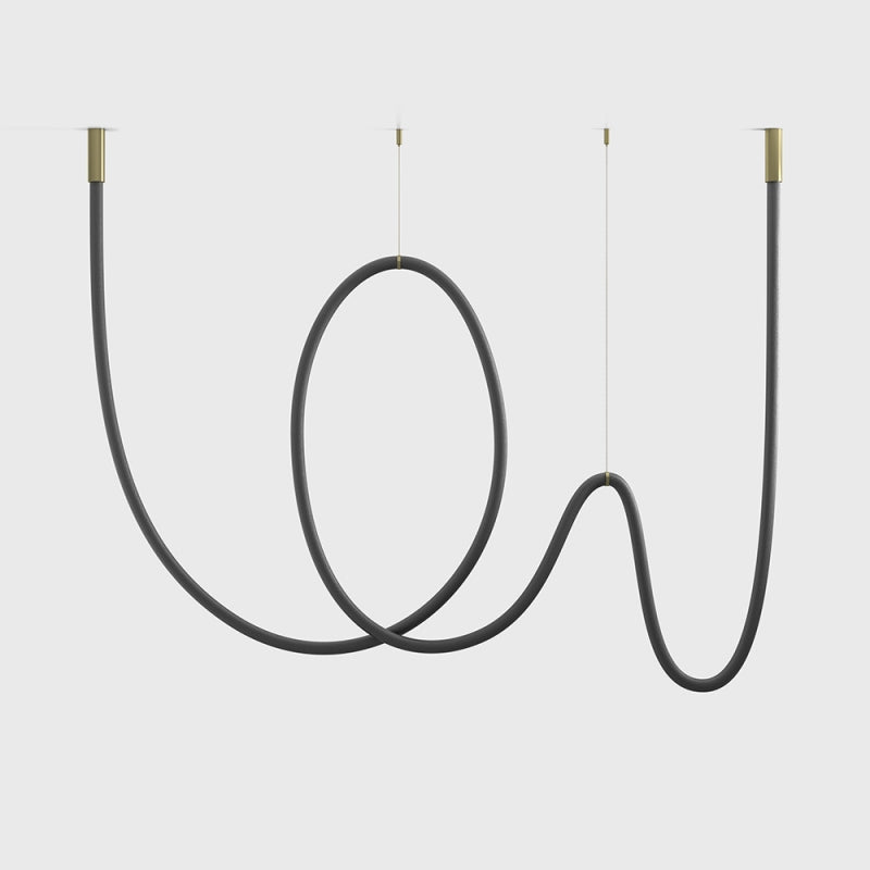 Pandantiv LED SNAKE 5000 – tub plasă metalică D32mm, L5000mm, 80W, IP44