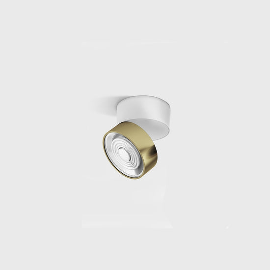 Spot LED aplicat orientabil SOL SURF MINI Alb/Alamă - Decorevo
