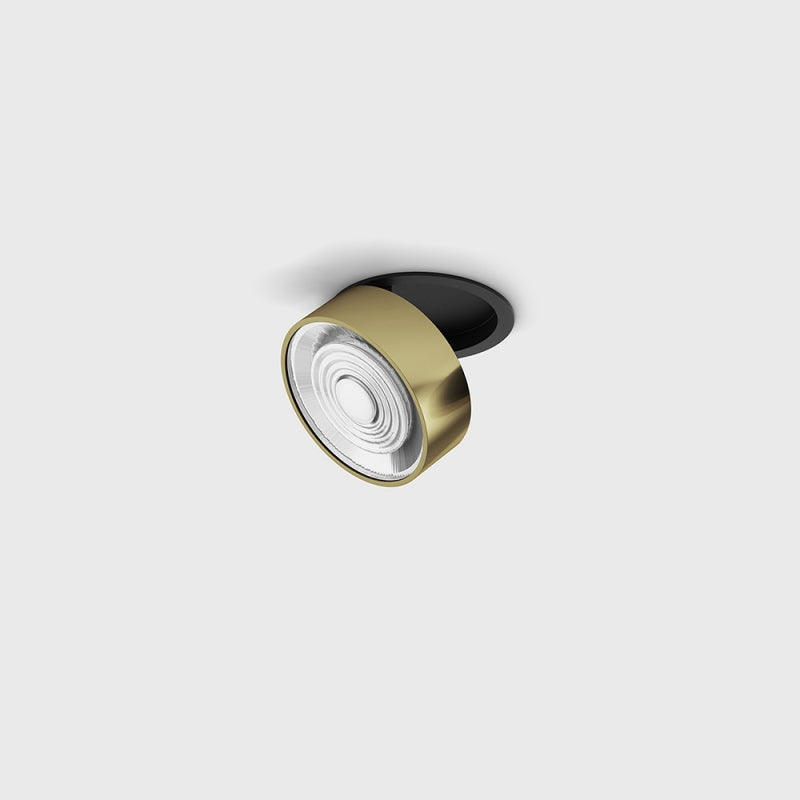 Spot LED încastrat orientabil SOL IN MINI Negru/Alamă - Decorevo