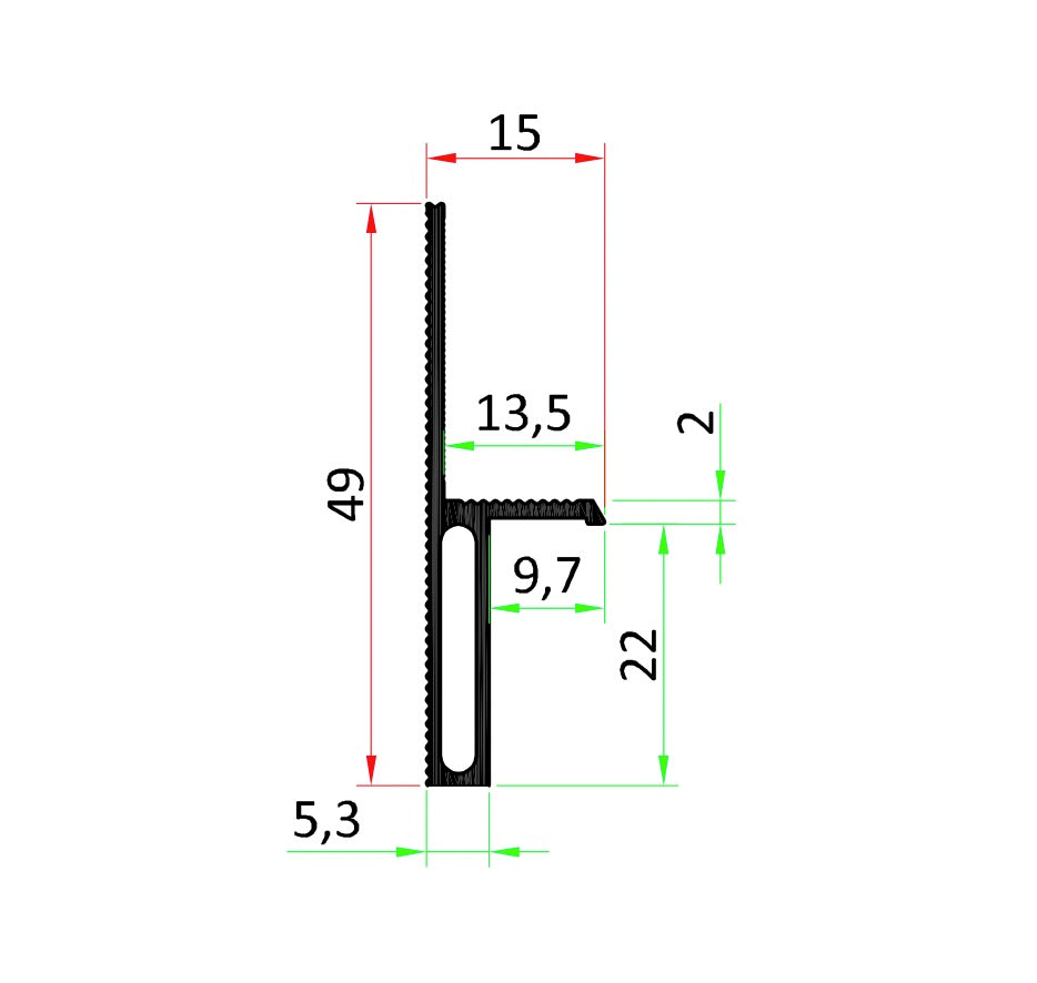 Profil Shadow Gap Aluminiu Anodizat SGS22 - Decorevo