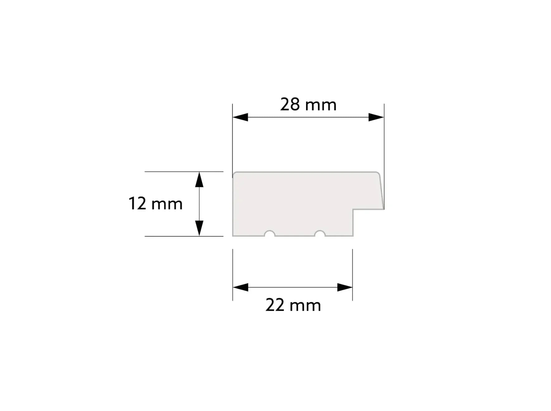 Terminație stânga pentru riflaj decorativ Medio L0206L Classic Oak