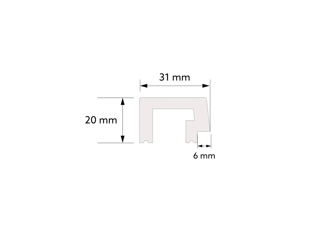 Terminație stânga pentru riflaj decorativ Largo L0306L Classic Oak