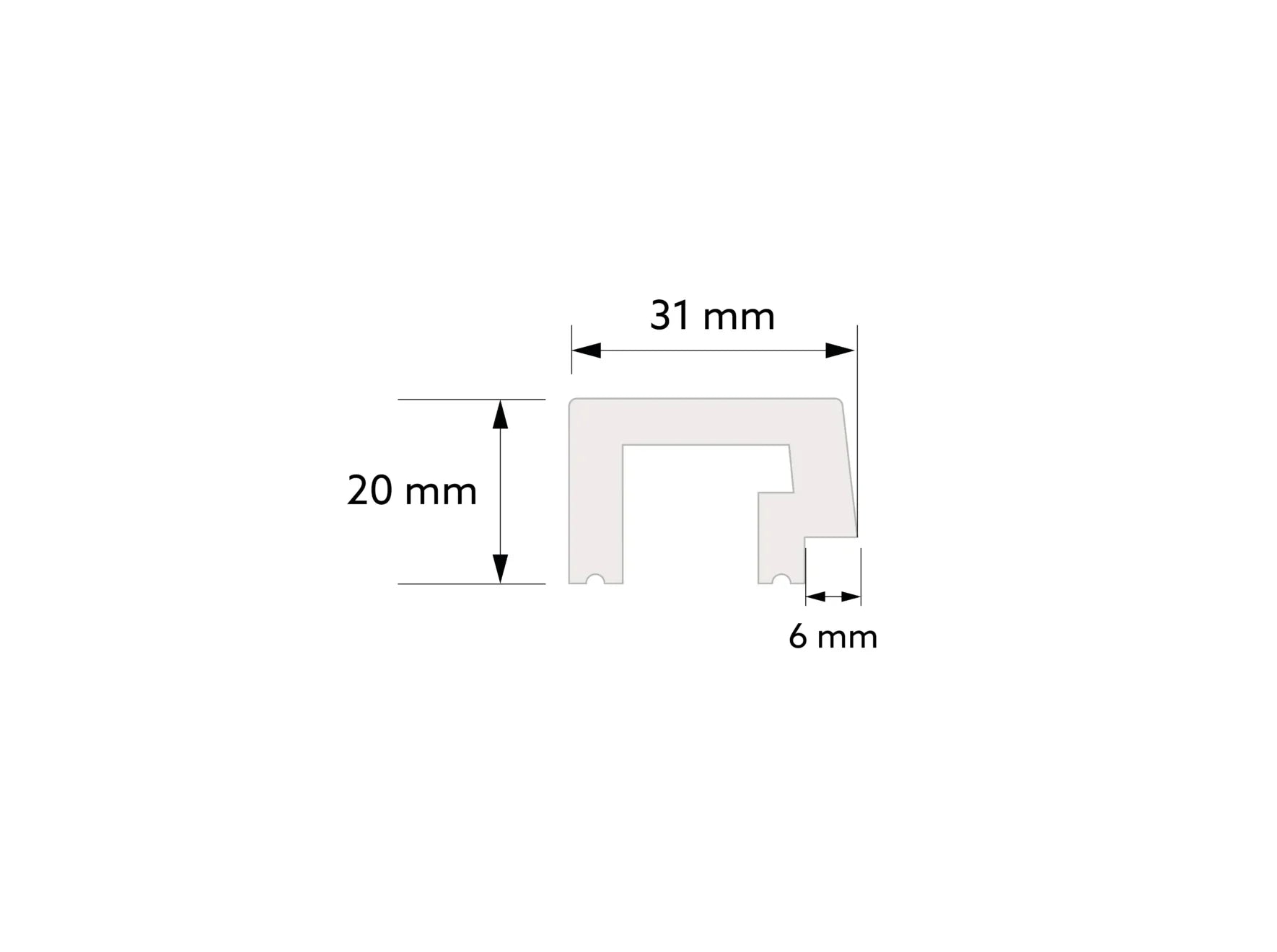 Terminație stânga pentru riflaj decorativ Largo L0304L Dark Oak