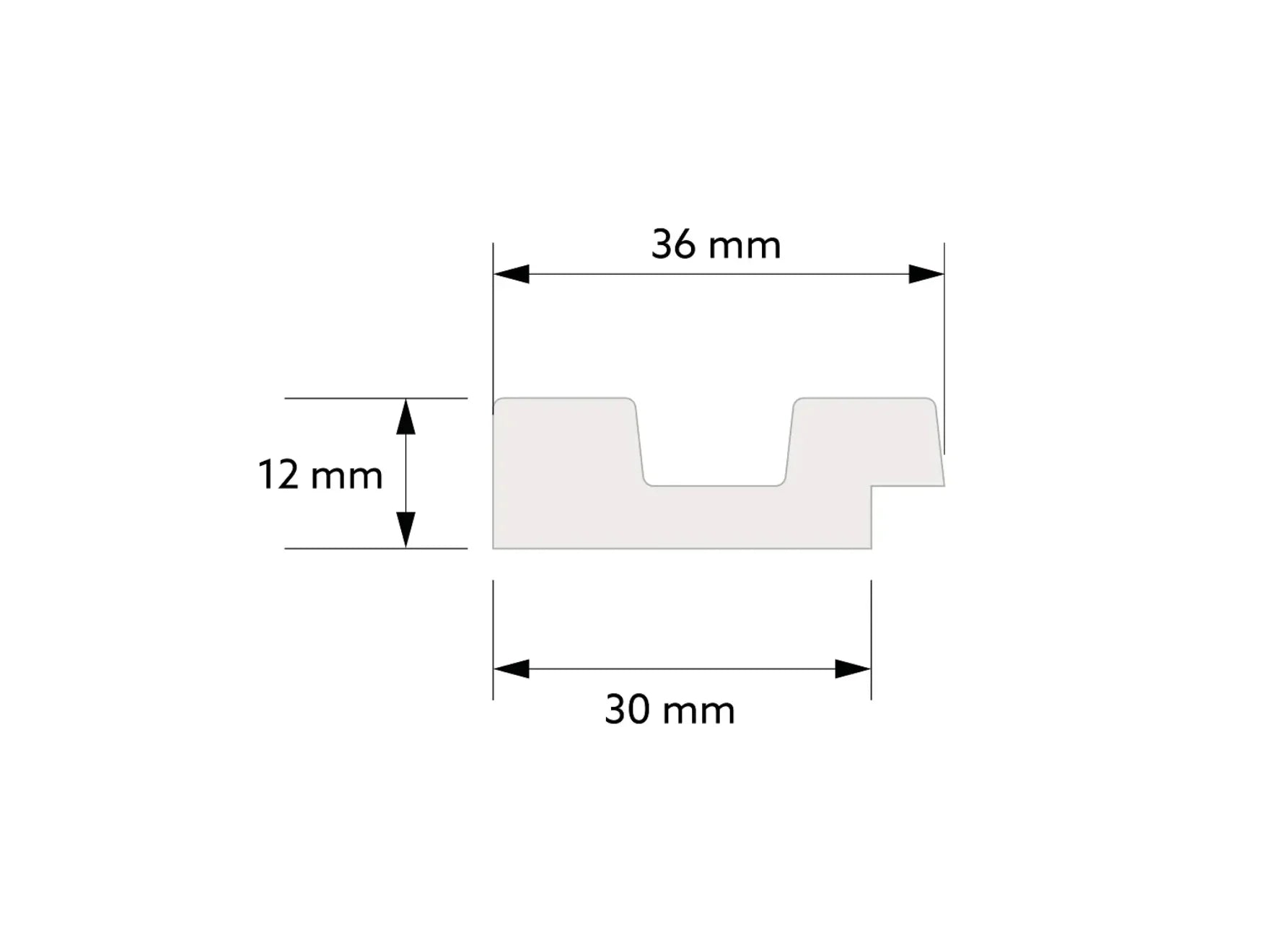 Terminație stânga pentru riflaj decorativ Stretto L0105L Natural Oak