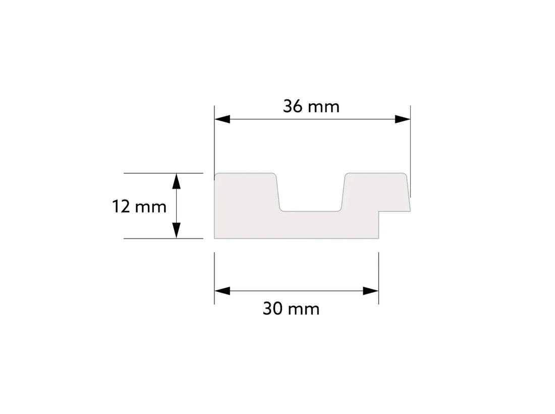 Terminație stânga pentru riflaj decorativ Stretto L0103L Oak Gray