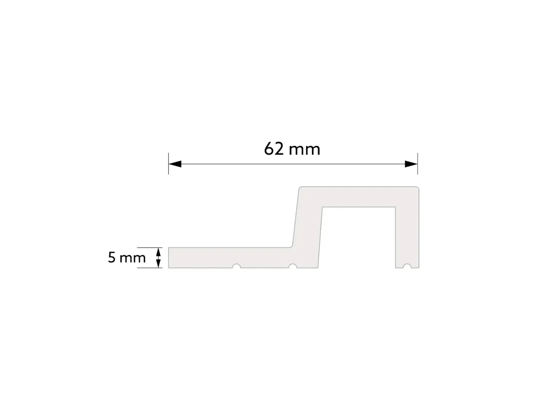 Terminație dreapta pentru riflaj decorativ Largo L0306R Classic Oak