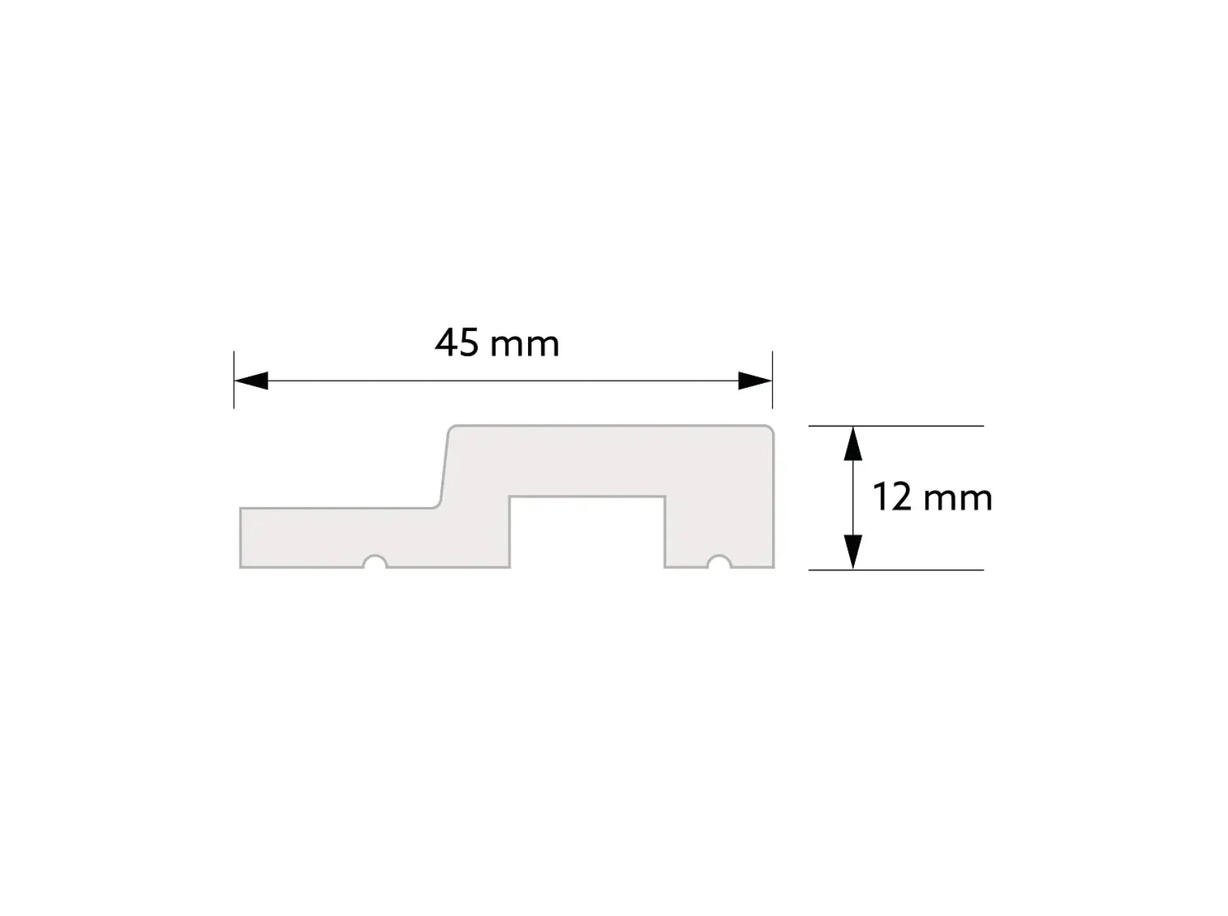 Terminație dreapta pentru riflaj decorativ Medio L0205R Natural Oak